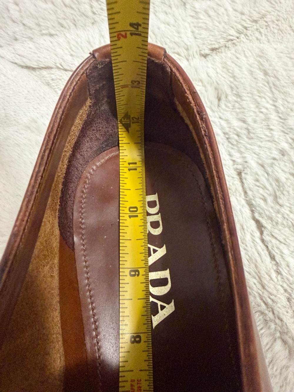 NEW! $1,320 Prada Split Toe Apron Lace Up Derby Oxford Brown Shoes 10.5 11 - Picture 13 of 14